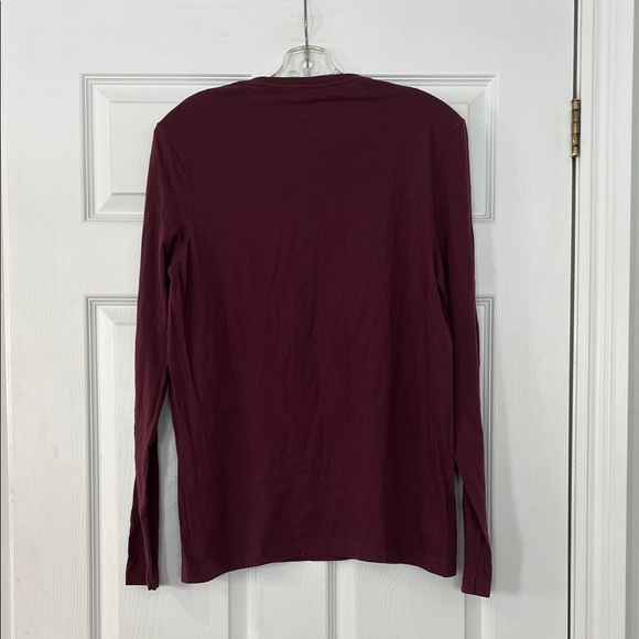 Michael Kors Men's Burgundy Long Sleeve Tee - Picture 3 of 3